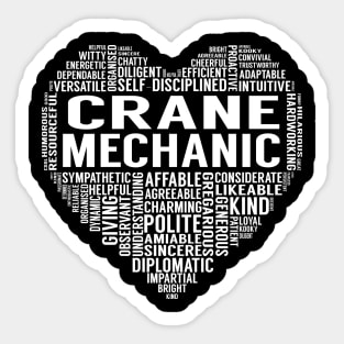 Crane Mechanic Heart Sticker